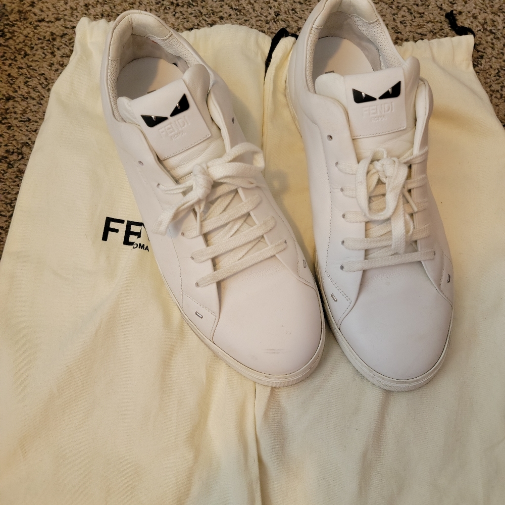 Men's White Fendi Sneakers